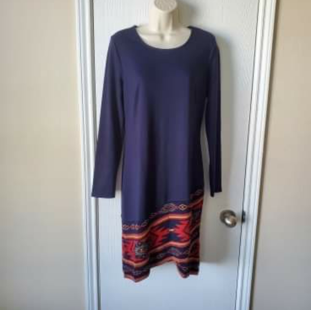 Boston Proper Long Sleeves Trim Dress